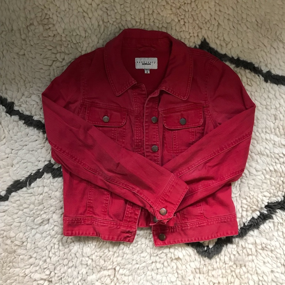 Sanctuary Red Jean Jacket